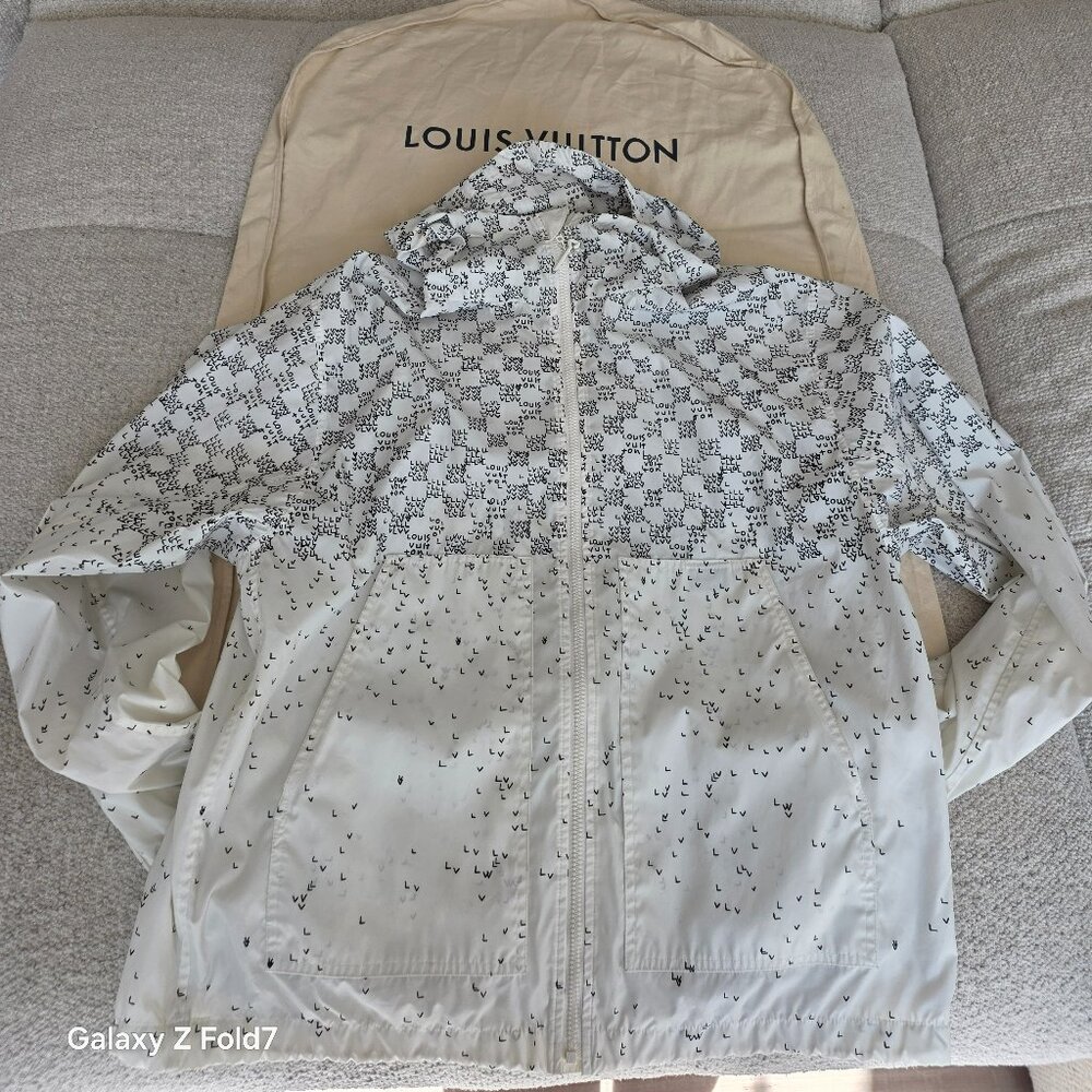 Louis Vuitton Wind Breaker White and Black Virgil Abloh Collection